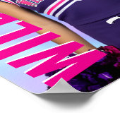 Senior Cheer Team Cheerleader Photo Iridescent Poster (Ecke)