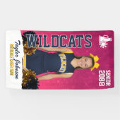 Senior Cheer Team Custom Sports Cheerleading Photo Banner (Horizontal)