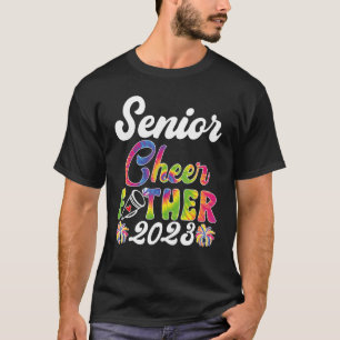Senior Cheer Vater 2023 Gefärbte Krawatte Cheerlea T-Shirt
