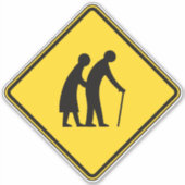 Senior Citizen Crossing Aufkleber (Vorderseite)