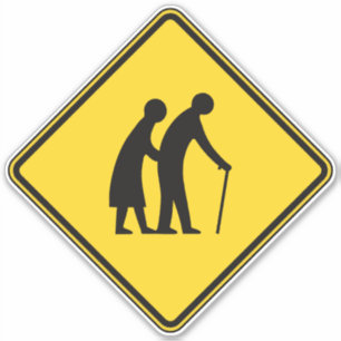 Senior Citizen Crossing Aufkleber
