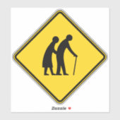 Senior Citizen Crossing Aufkleber (Blatt)