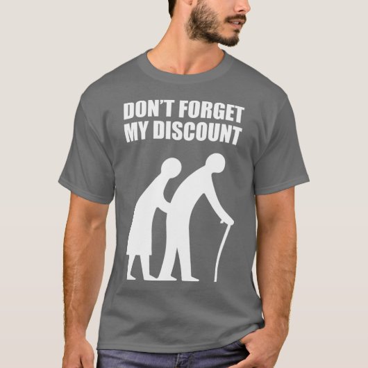 Senior Citizen Discount Elderly Old People Funny T-Shirt (Vorderseite)