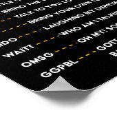Senior Citizen&#; s Texting-Code Lustige alte Leut Poster (Ecke)