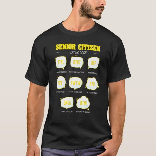 Senior Citizen Sims Code Ältere Alte T-Shirt (Vorderseite)