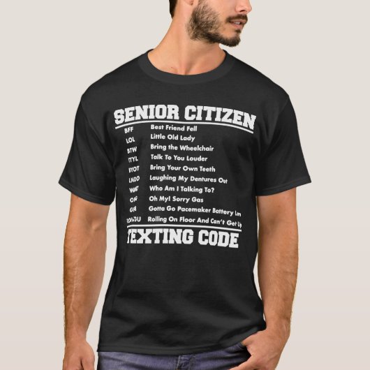 Senior Citizen Sims Code Retirement Old Man T-Shirt (Vorderseite)