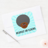 Senior Citizen Stern Warnung: Respektieren Sie Ihr Quadratischer Aufkleber (Umschlag)