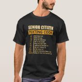 Senior Citizen Texting Code Amazing Print For Old T-Shirt (Vorderseite)