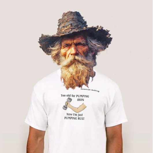 Senior Citizen zu alt, um Eisen zu pumpen T-Shirt