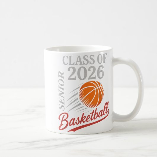 Senior Cl Of 2026 - Basketball Team Sports Kaffeetasse (Rechts)