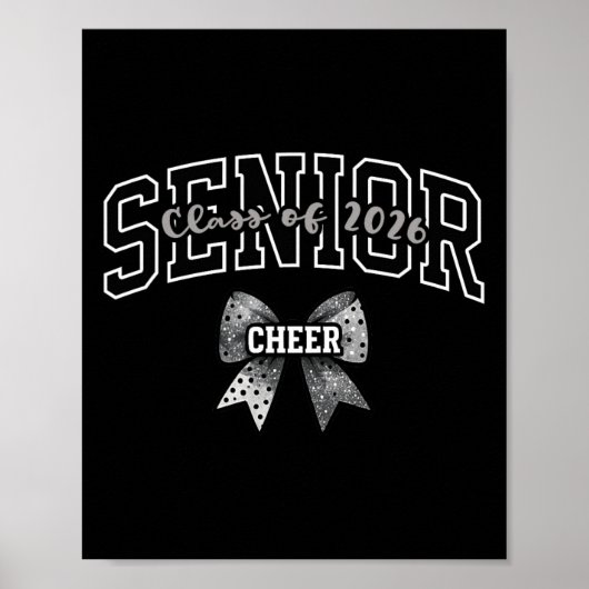 Senior Cl von 2026 Cheerleading Coquette Bow Absch Poster (Vorne)