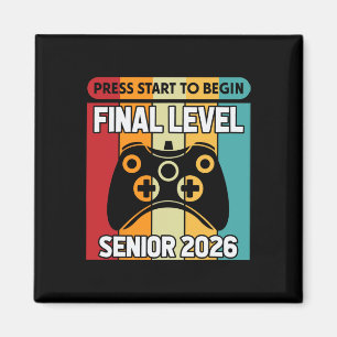 Senior Cl von 2026 Zurück zur Schule Gamer Senior  Magnet