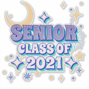 Senior Class 2021 Abschluss Graduate Aufkleber