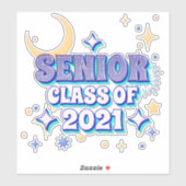 Senior Class 2021 Abschluss Graduate Aufkleber (Blatt)