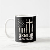 Senior Class 2026 Cross Flag USA Kaffeetasse (Links)