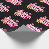 Senior Class of 2021 Graduate Pink Retro Muster Geschenkpapier (Ecke)