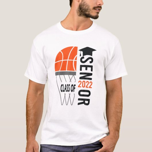 Senior Class of 2022 Abschluss Basketball T-Shirt (Vorderseite)