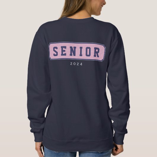 Senior Class of 2024 Gingham Abschluss Sweatshirt (Rückseite)