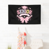 Senior Class of 2025 Abschluss Pink Coquette Bow Banner (Insitu)