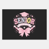 Senior Class of 2025 Abschluss Pink Coquette Bow Geschenkpapier Set (Vorderseite)