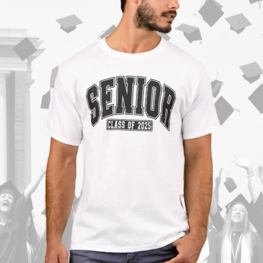 Senior Class of 2025 Bold Black T-Shirt