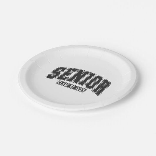 Senior Class of 2025 Class of 2025 Abschluss Pappteller (Schrägansicht)