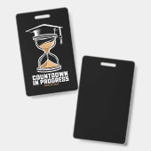 Senior Class of 2025 Countdown to Abschluss Gift Ausweis (Vorder- & Rückseite)