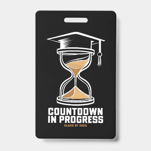 Senior Class of 2025 Countdown to Abschluss Gift Ausweis (Vorderseite)