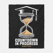 Senior Class of 2025 Countdown to Abschluss Gift Fleecedecke (Vorderseite)