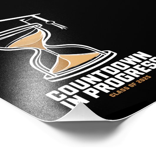 Senior Class of 2025 Countdown to Abschluss Gift Fotodruck (Ecke)