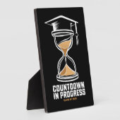 Senior Class of 2025 Countdown to Abschluss Gift Fotoplatte (Seite)