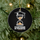 Senior Class of 2025 Countdown to Abschluss Gift Keramik Ornament<br><div class="desc">Senior Class of 2025 Countdown to Abschluss Gift</div>