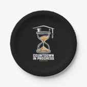 Senior Class of 2025 Countdown to Abschluss Gift Pappteller (Vorderseite)
