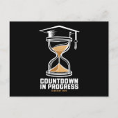 Senior Class of 2025 Countdown to Abschluss Gift Postkarte (Vorderseite)