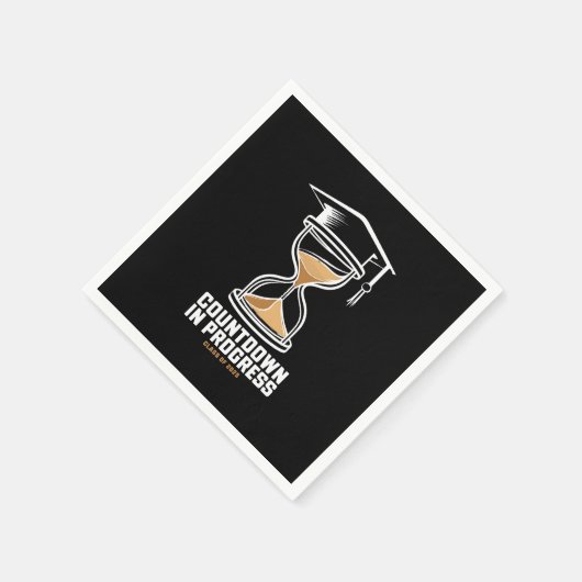 Senior Class of 2025 Countdown to Abschluss Gift Serviette (Ecke)