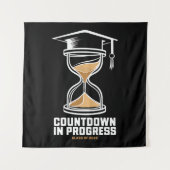 Senior Class of 2025 Countdown to Abschluss Gift Wandteppich (Vorderseite)