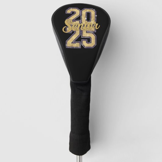 Senior Class of 2025 Gold Abschluss Graduate Golf Headcover (Vorderseite)
