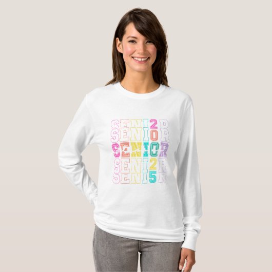 Senior Class of 2025 Pastel Long Sleeve Shirt (Vorne ganz)