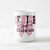 Senior Class of 2025 Pink Bow Kaffeetasse (Mittel)