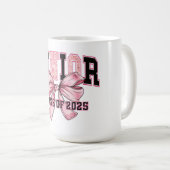 Senior Class of 2025 Pink Bow Kaffeetasse (VorderseiteRechts)