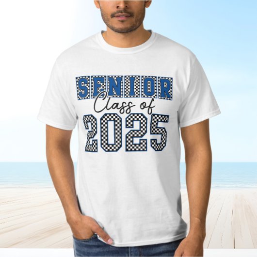 Senior Class of 2025 Retro Blue T-Shirt