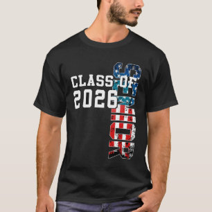 Senior Class of 2026 American Flag US Abschluss T-Shirt