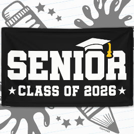 Senior Class of 2026 Bold Graduation Typography Banner