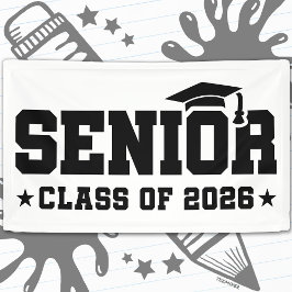 Senior Class of 2026 Bold Graduation Typography Banner