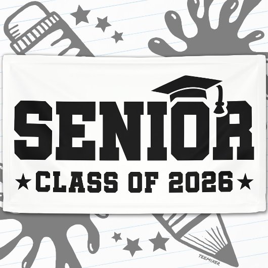 Senior Class of 2026 Bold Graduation Typography Banner