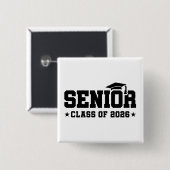 Senior Class of 2026 Bold Graduation Typography Button (Vorne & Hinten)