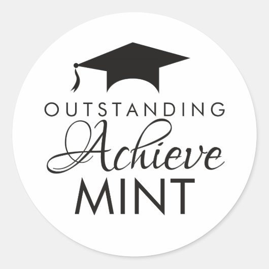 Senior Class of 2026 Graduation Party Mint  Runder Aufkleber (Vorderseite)