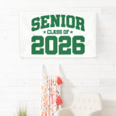 Senior Class of 2026 Green Graduation Bold Minimal Banner (Insitu)