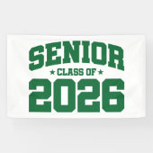 Senior Class of 2026 Green Graduation Bold Minimal Banner (Horizontal)