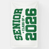 Senior Class of 2026 Green Graduation Bold Minimal Banner (Vertikal)